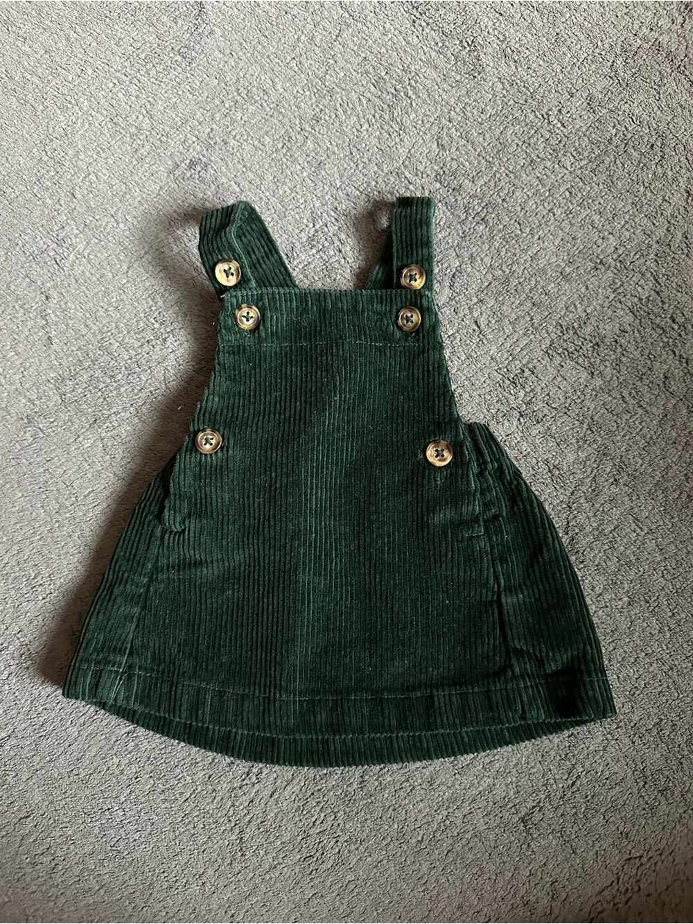 Carter's Corduroy Overall Dress Green Baby Newborn Like New